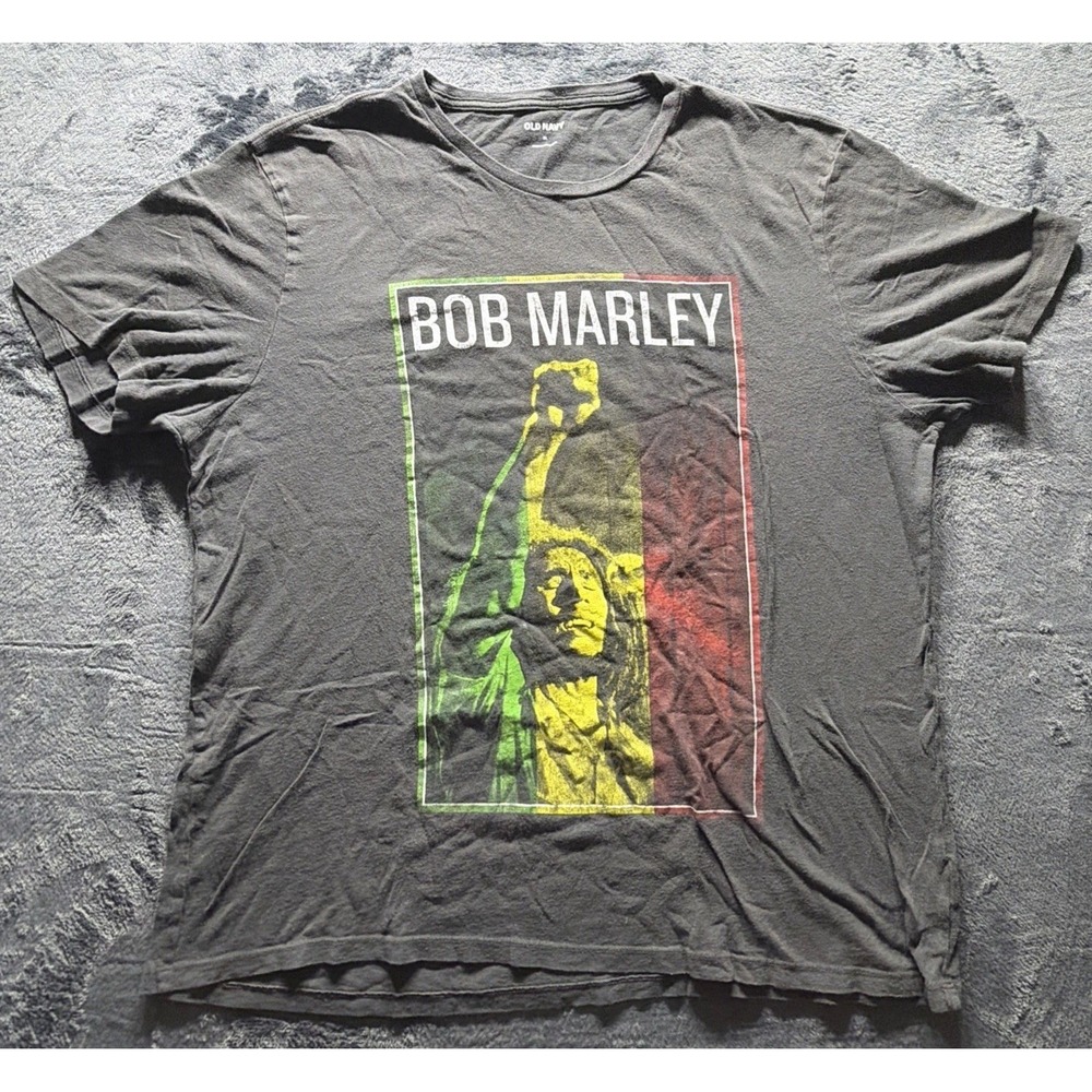 Bob Marley Short Sleeve Dark Gray T-Shirt Adult Size XL.